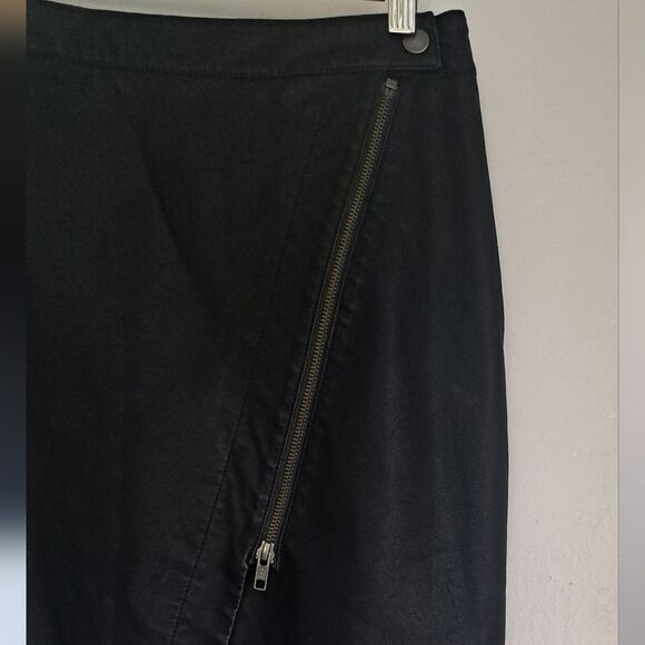 Free People womens small midi length black leather pencil skirt - Picture 2 of 6